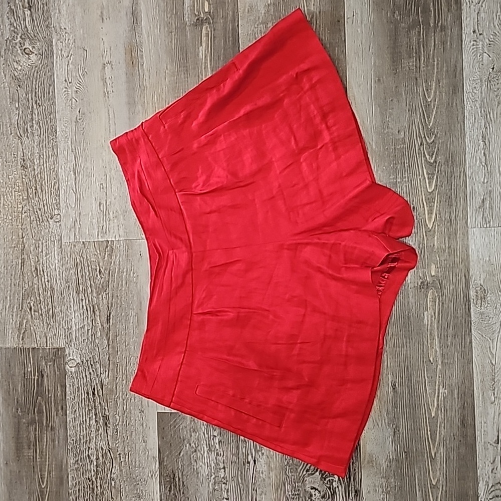 Worthington Women's Linen Blend Red Shorts‎ Size 16